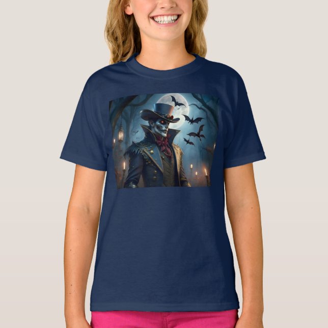 Camiseta Halloween Steampunk Sureño Gótico Zombie (Anverso)