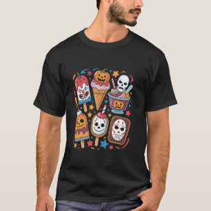 Camiseta Halloween Summer Popsicle Halloween Ice Cream Summ