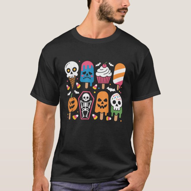 Camiseta Halloween Summer Popsicle Halloween Ice Cream Summ (Anverso)