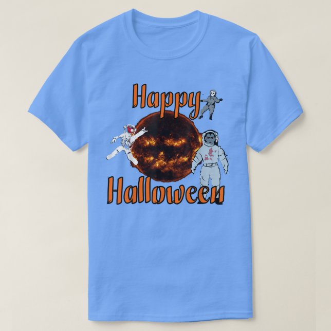 Camiseta Halloween Sun w jugador de hockey vampiro y estrel (Diseño del anverso)