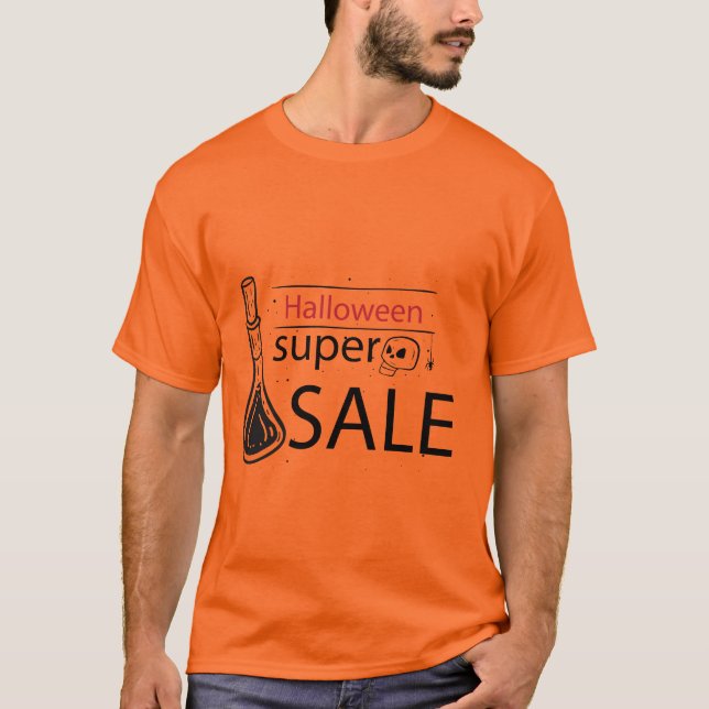 Camiseta Halloween Super Sale Spooky Broom (Anverso)
