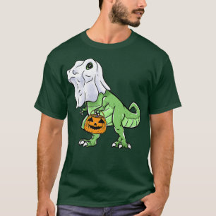 Camiseta Halloween T Re Dinosaur Ghost Trick or Treat for K