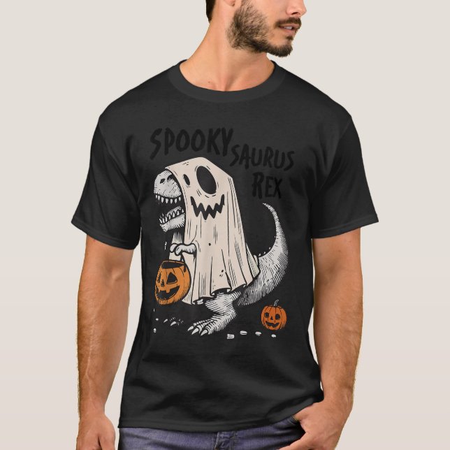 Camiseta Halloween T-rex Dinosaur Sokysaurus Rex Niños (Anverso)
