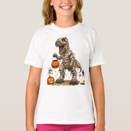 Camiseta Halloween T Rex Momia Niños