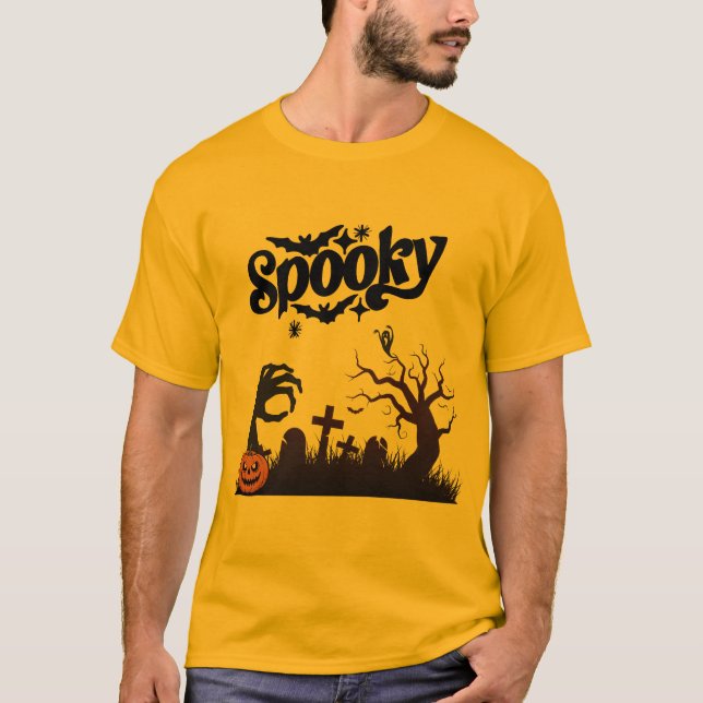 Camiseta Halloween T-Shirt for Men –  Ghost & Scary design (Anverso)