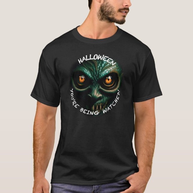 Camiseta Halloween... ¡Te están vigilando! (Anverso)