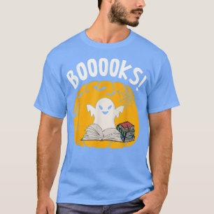 Camiseta Halloween Teacher Librarian Books Reading Ghost Pu