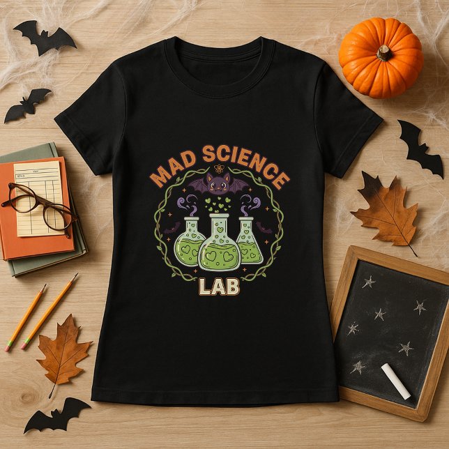 Camiseta Halloween Teacher Mad Science Lab Temblaba la quím (Subido por el creador)