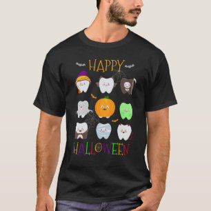 Camiseta Halloween Teeth Dentist Assistant Tooth Costume Wo