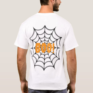 Camiseta Halloween Telaraña Negro y Blanco Gótico Espeluzna