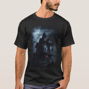Camiseta Halloween temible castillo luna luz de la luna noc