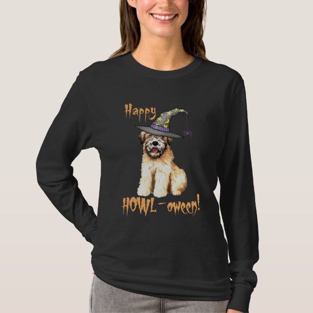 Camiseta Halloween Terrier de trigo suavemente revestido (Anverso)
