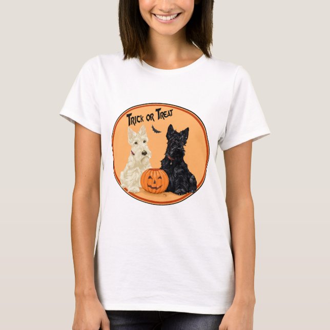 Camiseta Halloween Terrier Escocés (Anverso)