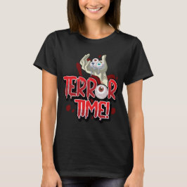 Camiseta Halloween Terror Time Zombie Hand con ojos