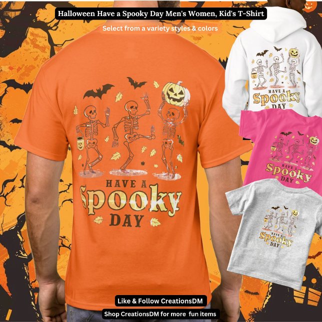 Camiseta Halloween tiene un día espeluznante mujeres hombre (Subido por el creador)