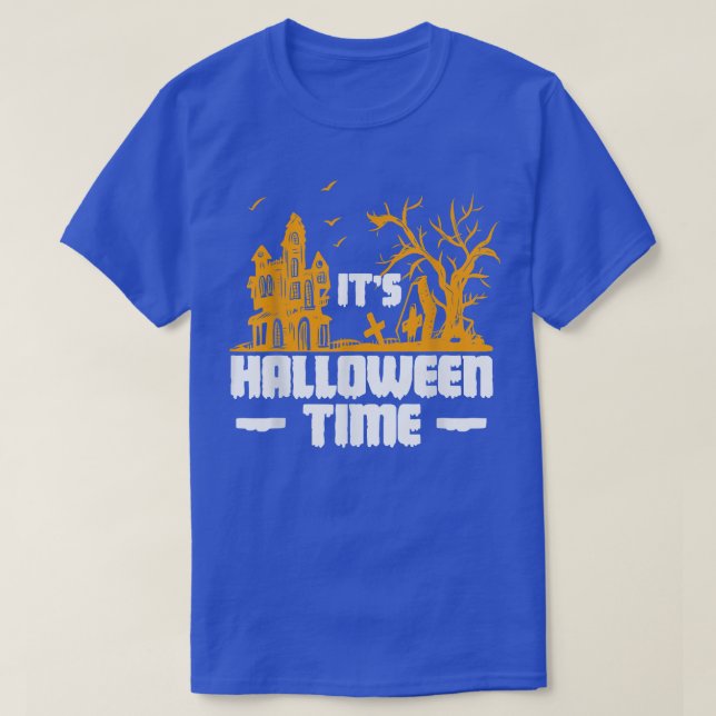 Camiseta Halloween Time Hauned House Castle Ghost (Diseño del anverso)