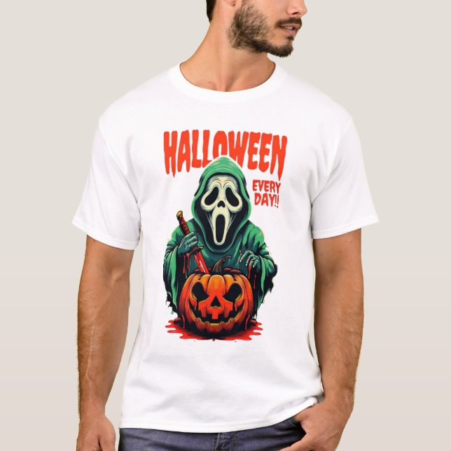 Camiseta Halloween Todos los Días | Grita Ghostfac (Anverso)