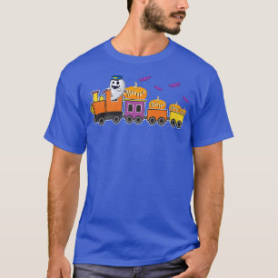 Camiseta Halloween Train Boo Funny Ghost Pumpkin ToddlerBoy