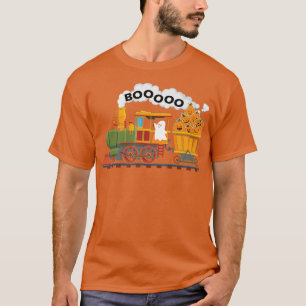 Camiseta Halloween Train Booo Pumpkin For Boys Kids Girl gh