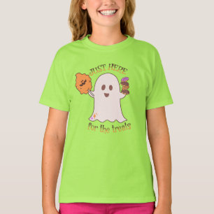 Camiseta Halloween trata al fantasma y a los dulces