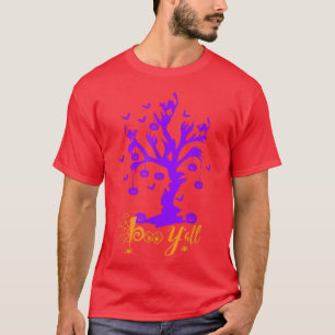 Camiseta Halloween Tree Spookan Night Boo con gatos y bomba
