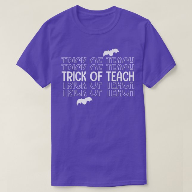 Camiseta Halloween: Trick De Profesores O Enseñar Gracioso  (Diseño del anverso)