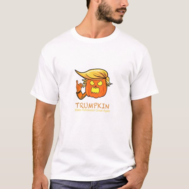 Camiseta Halloween Trumpkin Funny - Diseño de Disfraces Clá (Anverso)
