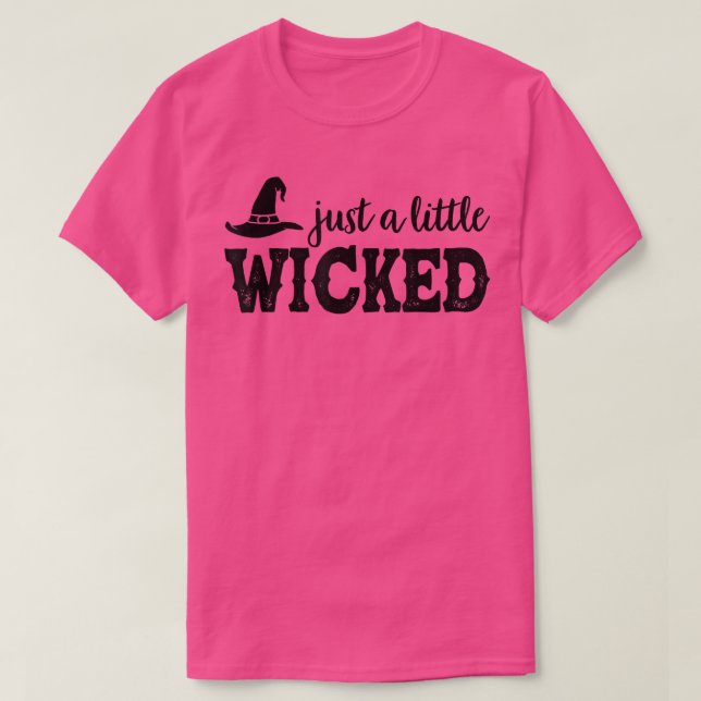 Camiseta Halloween Un Poco Malvado Para Las Mujeres Brujas  (Diseño del anverso)