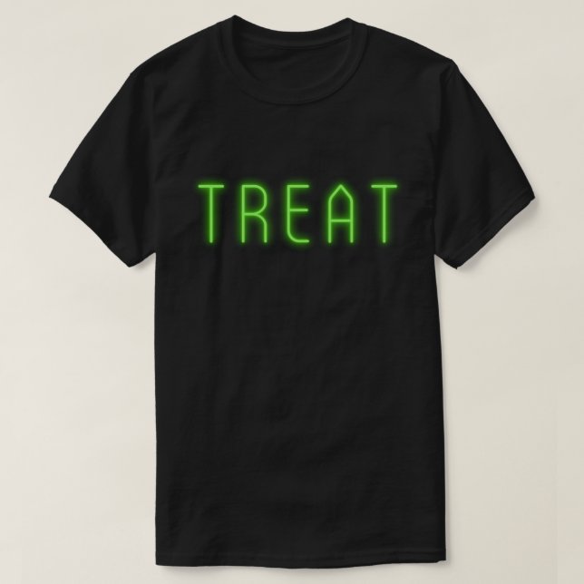 Camiseta Halloween, una brillante trenza verde (Diseño del anverso)