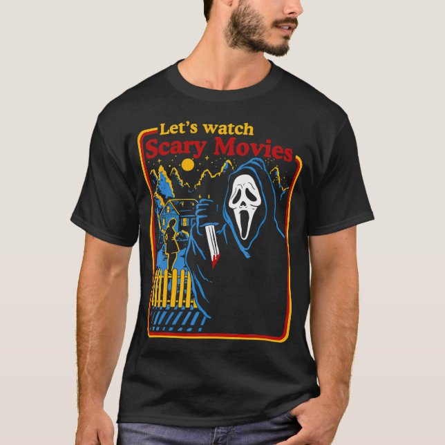 Camiseta Halloween vamos a ver aterradoras películas de ter (Anverso)