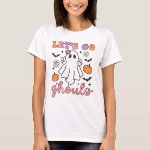 Camiseta Halloween Vamos Ghouls Ghost Retro Costume mujeres