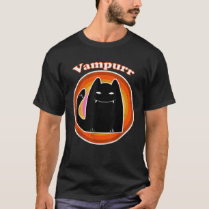Camiseta Halloween Vampire Black Kitten Dracula Vampurr Cat