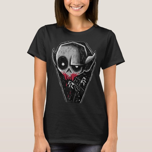 Camiseta Halloween Vampire Fangs Emo punk (Anverso)