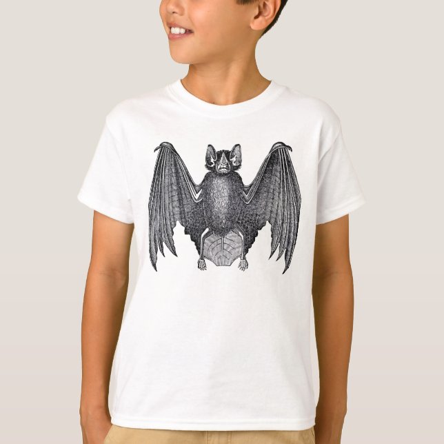 Camiseta Halloween Vampiro Bat Spooky Creepy Kids Costume (Anverso)