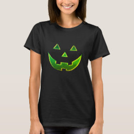 Camiseta Halloween verde neón Jack o calabaza de linterna