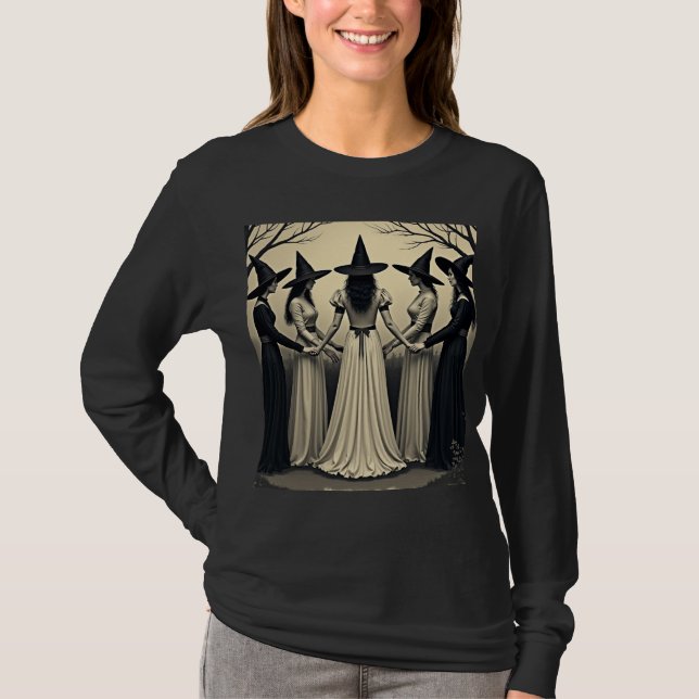 Camiseta Halloween Vibes bruja halloween (Anverso)