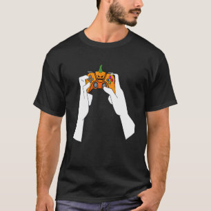 Camiseta Halloween Video Game Controller Pumpkin Face Gamin