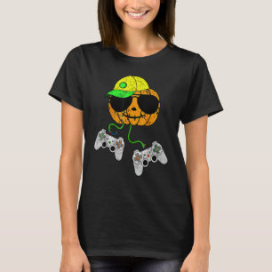 Camiseta Halloween Video Game Controller Pumpkin Gamer Cos