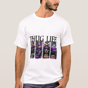 Camiseta Halloween Villains Thug Life Retro