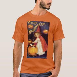 Camiseta Halloween vintage, una puta Chica con letras