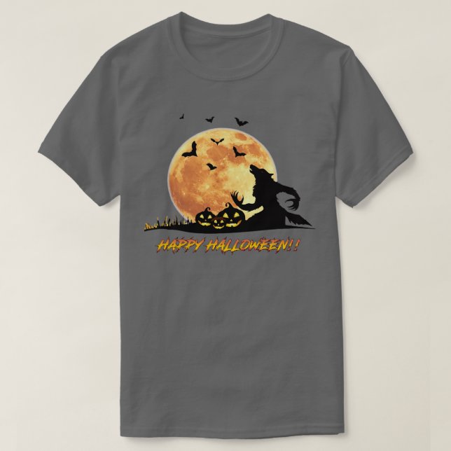 Camiseta Halloween Werewolf Moon Nino Ts TShirt (Diseño del anverso)
