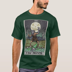 Camiseta Halloween Werewolf Tic Gótico De La Tarjeta Tarot
