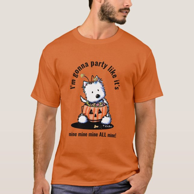 Camiseta Halloween Westie de KiniArt (Anverso)