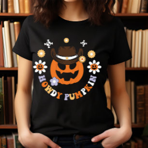CAMISETA HALLOWEEN WILD WEST HOWDY PUMPKIN COWBOY