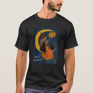 Camiseta Halloween Witch Black Cat y Jack O Lantern Vin