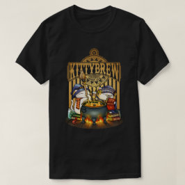 Camiseta Halloween Witch Cats Kitty Brew