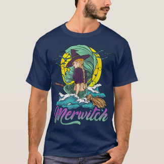 Camiseta Halloween Witch Mermaid Merwitch Crossover