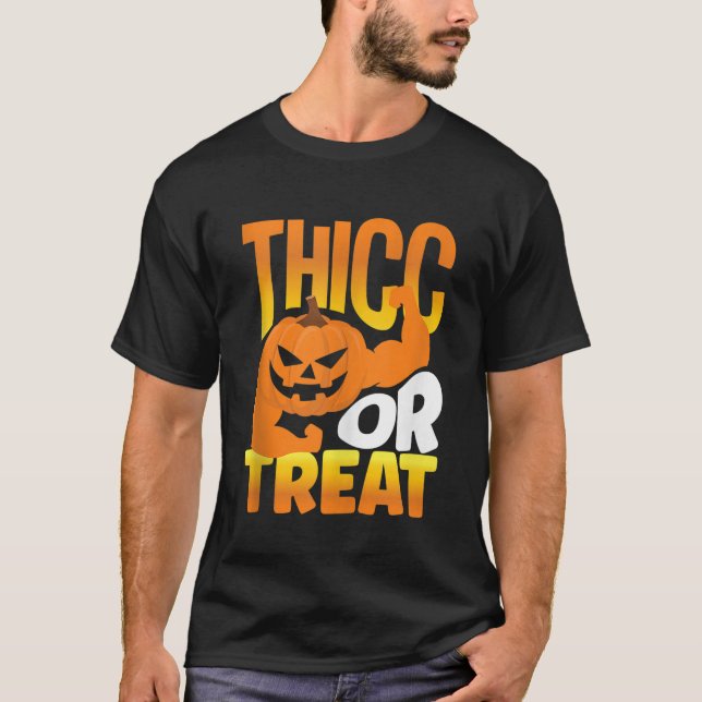 Camiseta Halloween Workout Pumpkin Halloween Halterofilia T (Anverso)