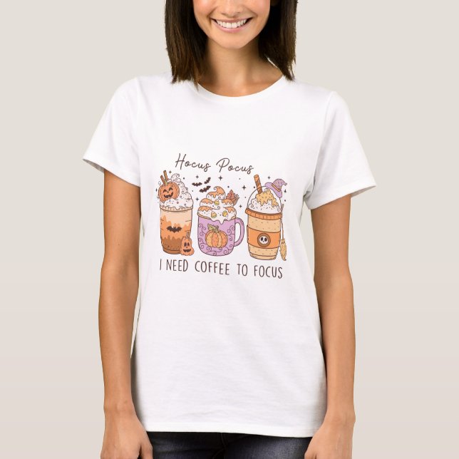 Camiseta Halloween y el café (Anverso)