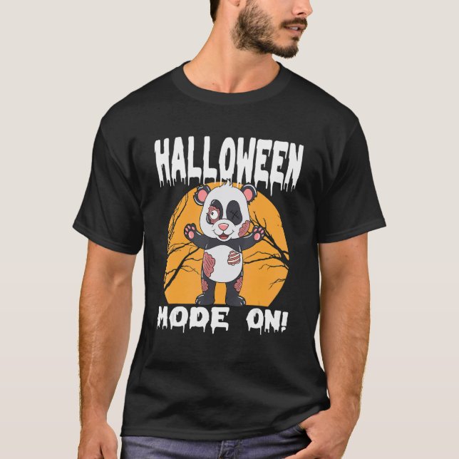 Camiseta Halloween Zombie Animal Halloween Panda (Anverso)